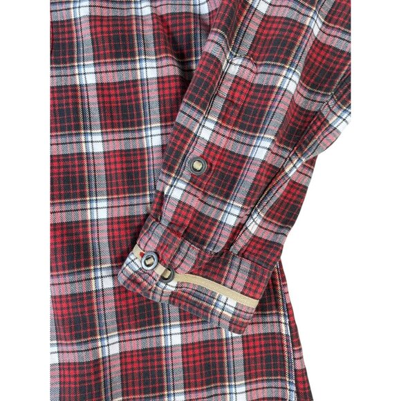Mine Flannel Shirt Men's XXL Red Black White Plaid Long Sleeve Button Up Top - Picture 4 of 11